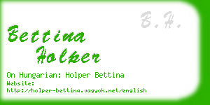 bettina holper business card